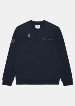 Sweatshirt bleu marine TECH QUOTE