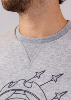 Sweatshirt gris chiné PATROL POSTER