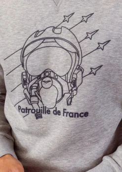 Sweatshirt gris chiné PATROL POSTER