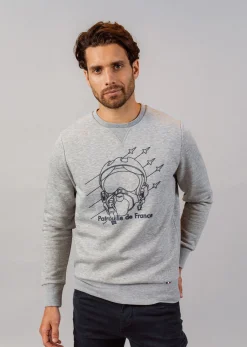 Sweatshirt gris chiné PATROL POSTER