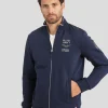 Sweatshirt zippé en molleton marine ACTIVE FRENCH