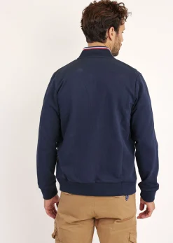 Sweatshirt zippé en molleton marine ACTIVE FRENCH