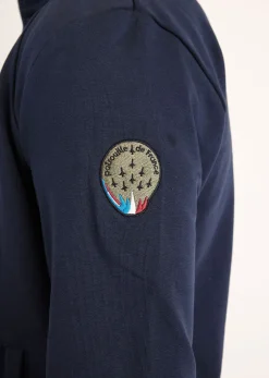 Sweatshirt zippé en molleton marine ACTIVE FRENCH