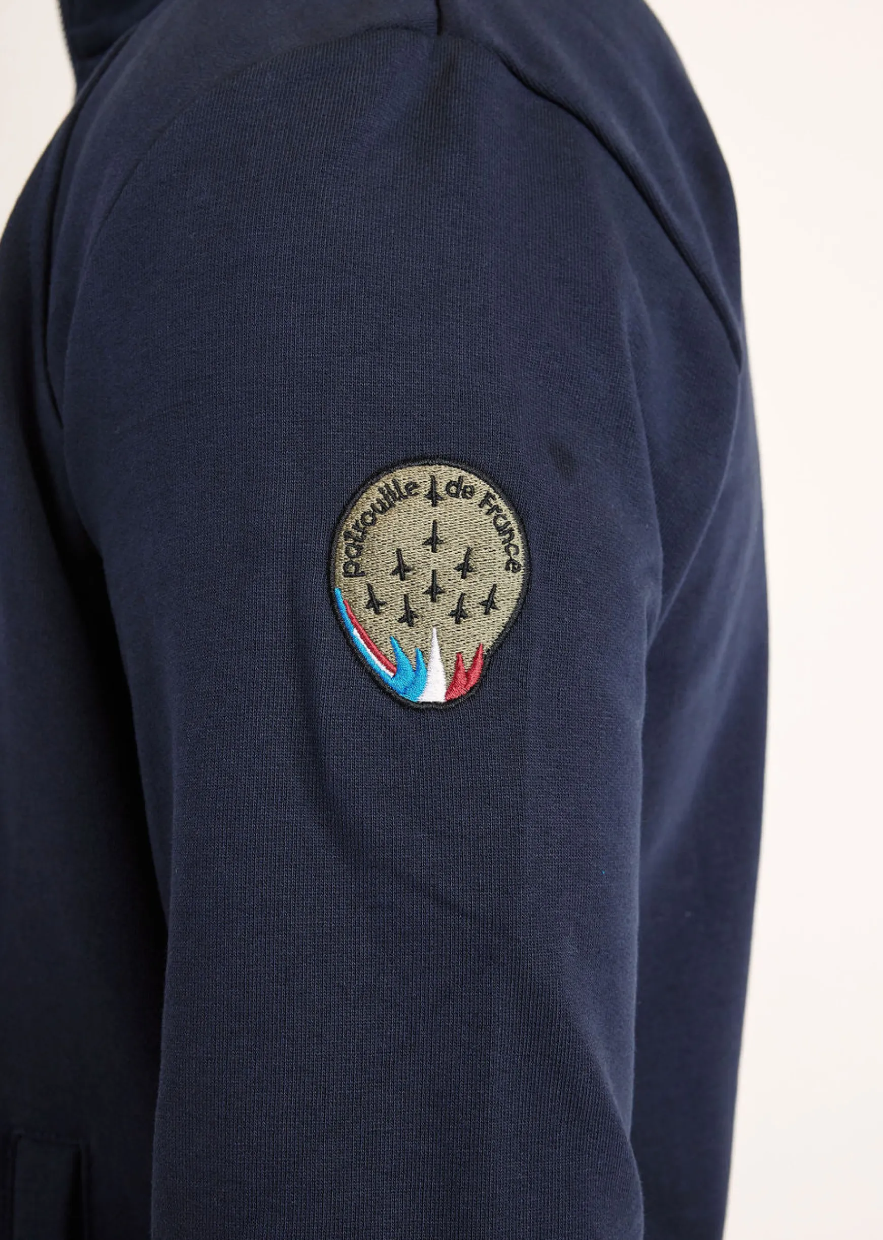 Sweatshirt zippé en molleton marine ACTIVE FRENCH
