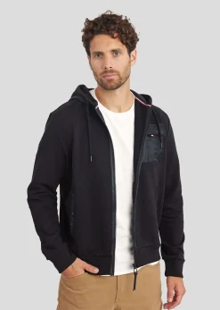 Sweatshirt zippé noir OFFICIER FRENCH