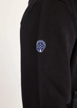 Sweatshirt zippé noir OFFICIER FRENCH