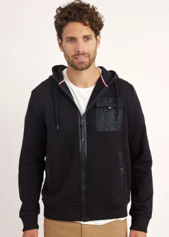 Sweatshirt zippé noir OFFICIER FRENCH