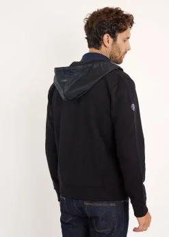 Sweatshirt zippé noir OFFICIER FRENCH