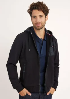 Sweatshirt zippé noir OFFICIER FRENCH