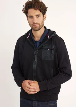 Sweatshirt zippé noir OFFICIER FRENCH