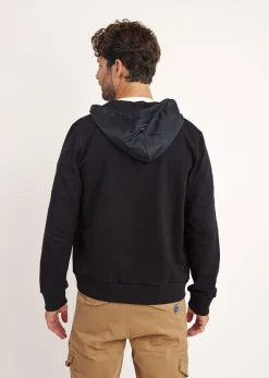 Sweatshirt zippé noir OFFICIER FRENCH