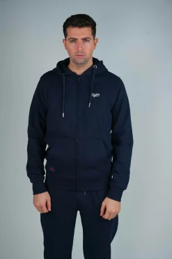 Sweatshirt zippe bleu marine tulsa