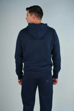 Sweatshirt zippe bleu marine tulsa