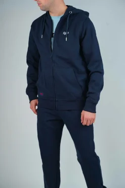 Sweatshirt zippe bleu marine tulsa