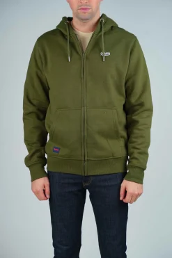 Sweatshirt zippe kaki tulsa