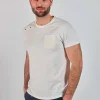 T-shirt blanc cassé SMITH TRIM