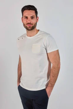 T-shirt blanc cassé SMITH TRIM