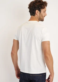 T-shirt blanc COMPASS TRIM
