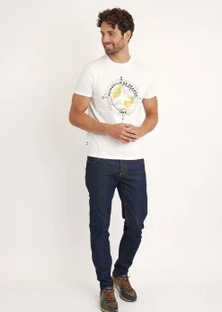 T-shirt blanc COMPASS TRIM