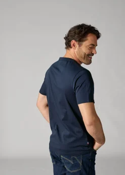 T-shirt bleu marine AERO MERCERISE