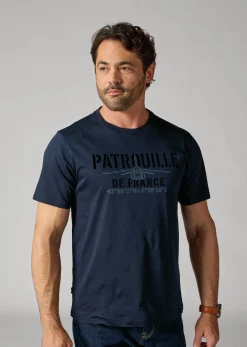 T-shirt bleu marine AERO MERCERISE