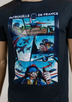 T-shirt bleu marine SKY TRIM
