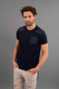 T-shirt bleu marine SMITH TRIM
