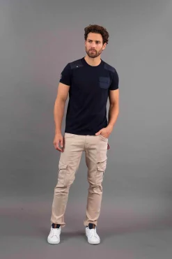 T-shirt bleu marine SMITH TRIM
