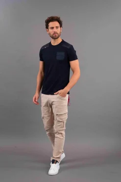 T-shirt bleu marine SMITH TRIM