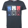 T-shirt manches courtes bleu marine foncé SQUARES SELECT
