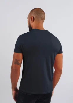 T-shirt manches courtes bleu marine foncé NINT ADEN