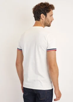 T-shirt manches courtes blanc WINGS SLUB
