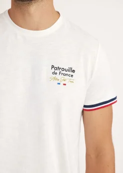 T-shirt manches courtes blanc WINGS SLUB