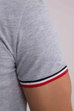 T-shirt manches courtes gris chiné WINGS SLUB