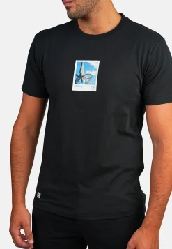 T-shirt manches courtes noir POLA COSUE