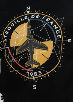 T-shirt noir COMPASS TRIM