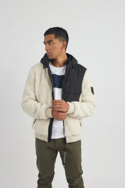 Veste blanc cassé / noire PACI SKY