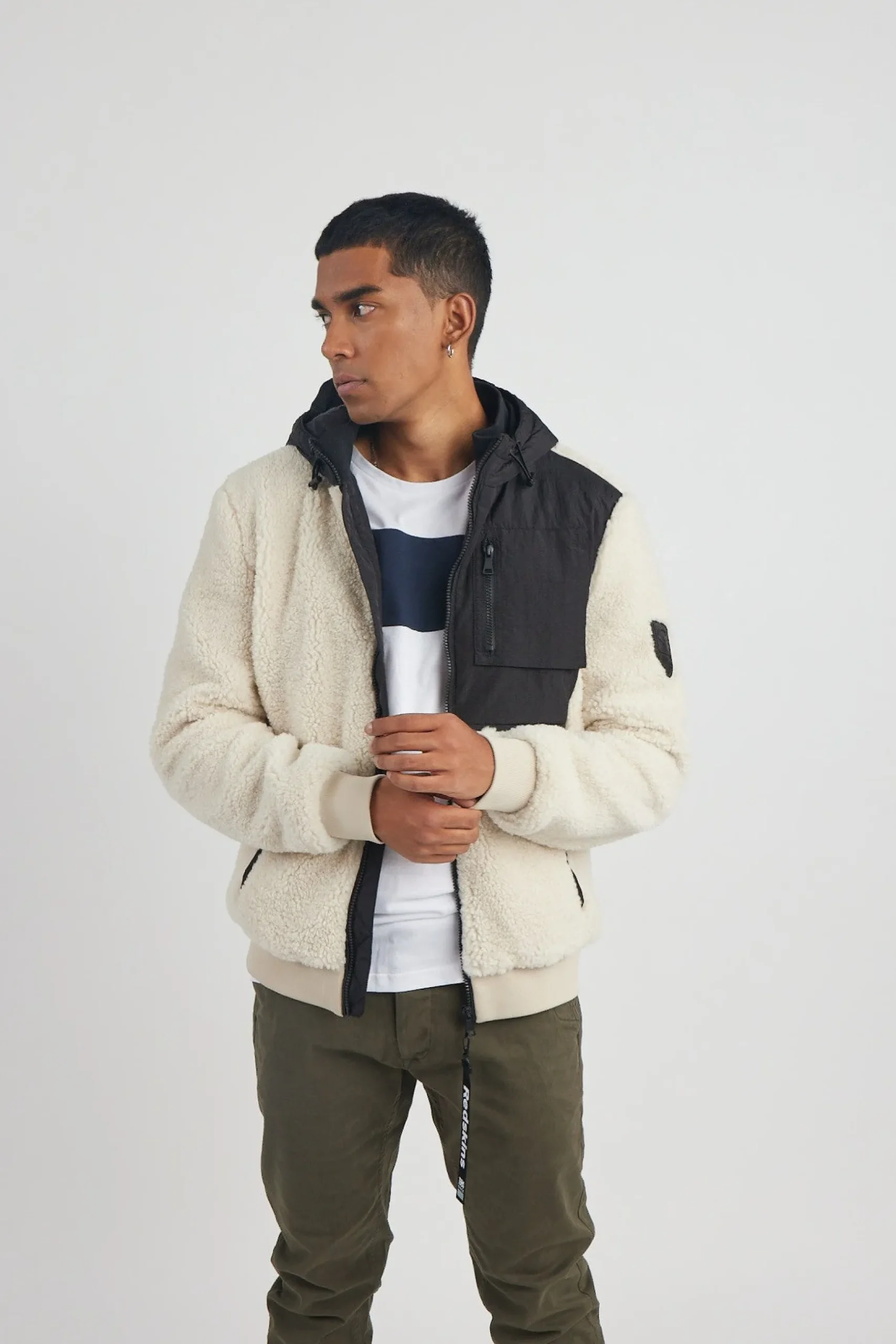 Veste blanc cassé / noire PACI SKY