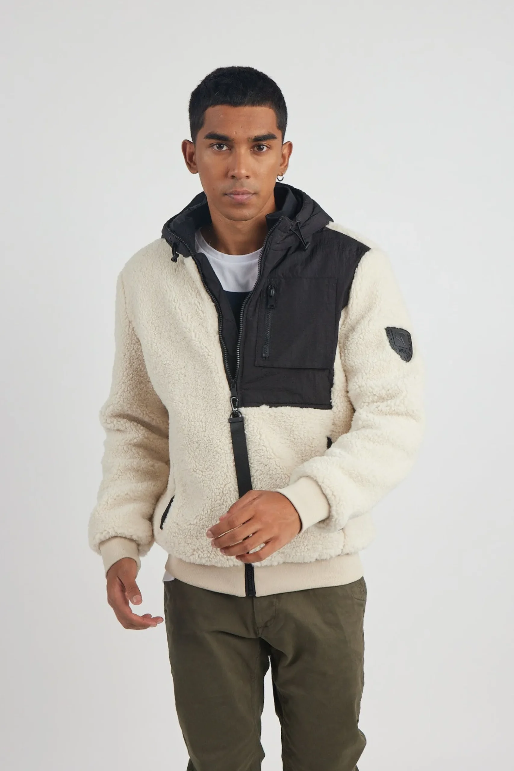 Veste blanc cassé / noire PACI SKY