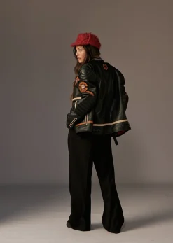 Veste en cuir noire R66 VEGAS