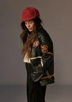 Veste en cuir noire R66 VEGAS