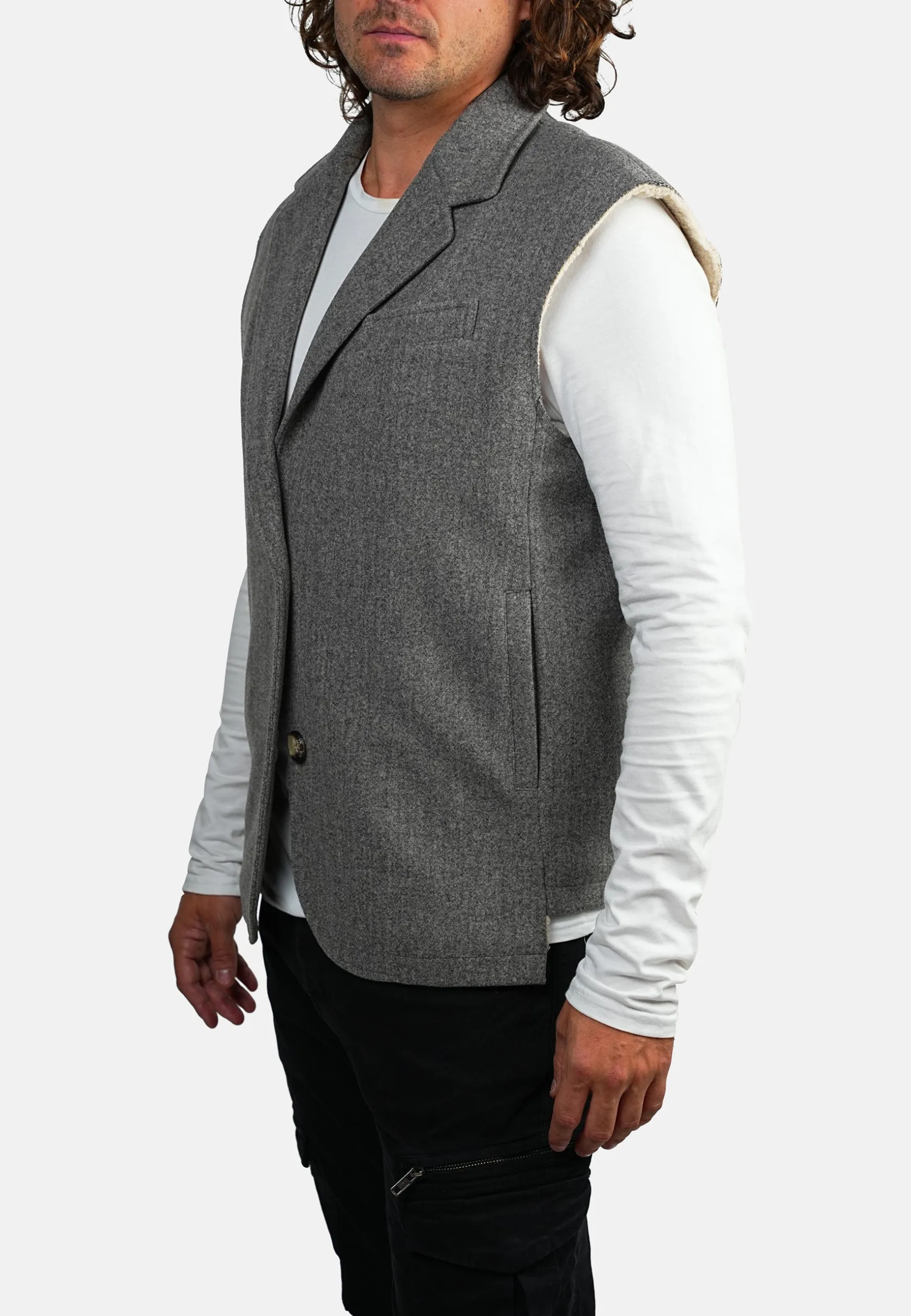 Veste sans manche grise TRUMAN LUCIE