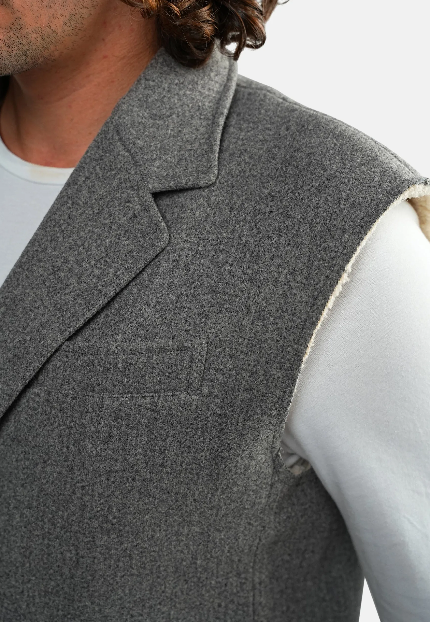 Veste sans manche grise TRUMAN LUCIE